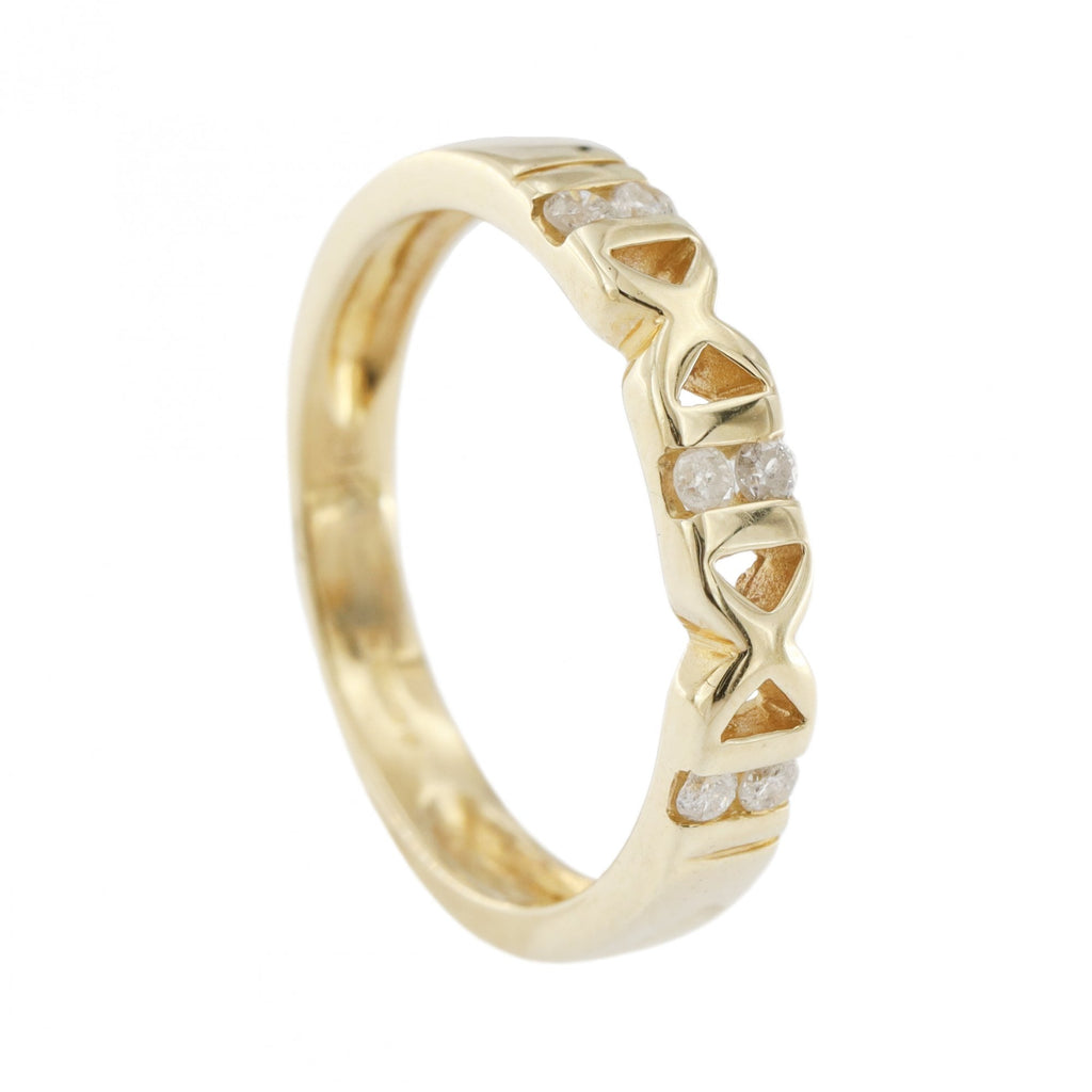 9ct Yellow Gold Diamond 0.20ct Fancy Ring