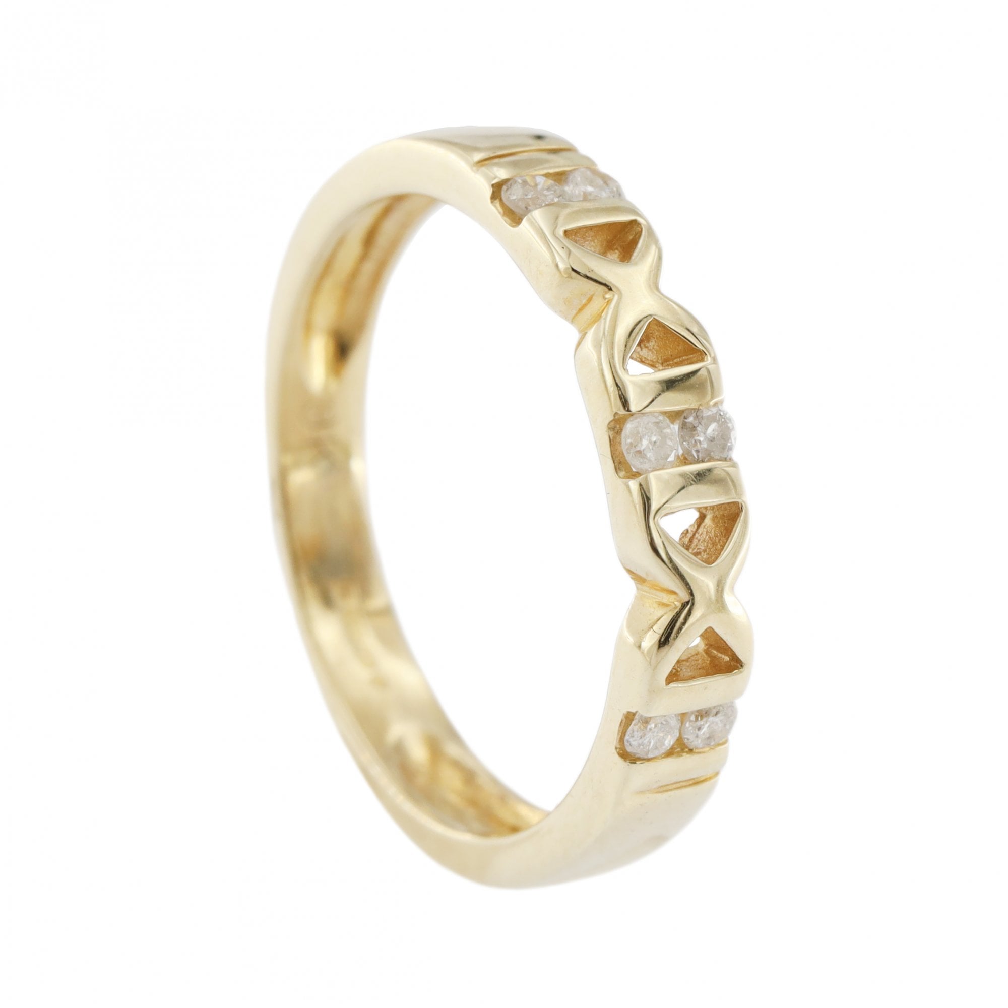 9ct Yellow Gold Diamond 0.20ct Fancy Ring