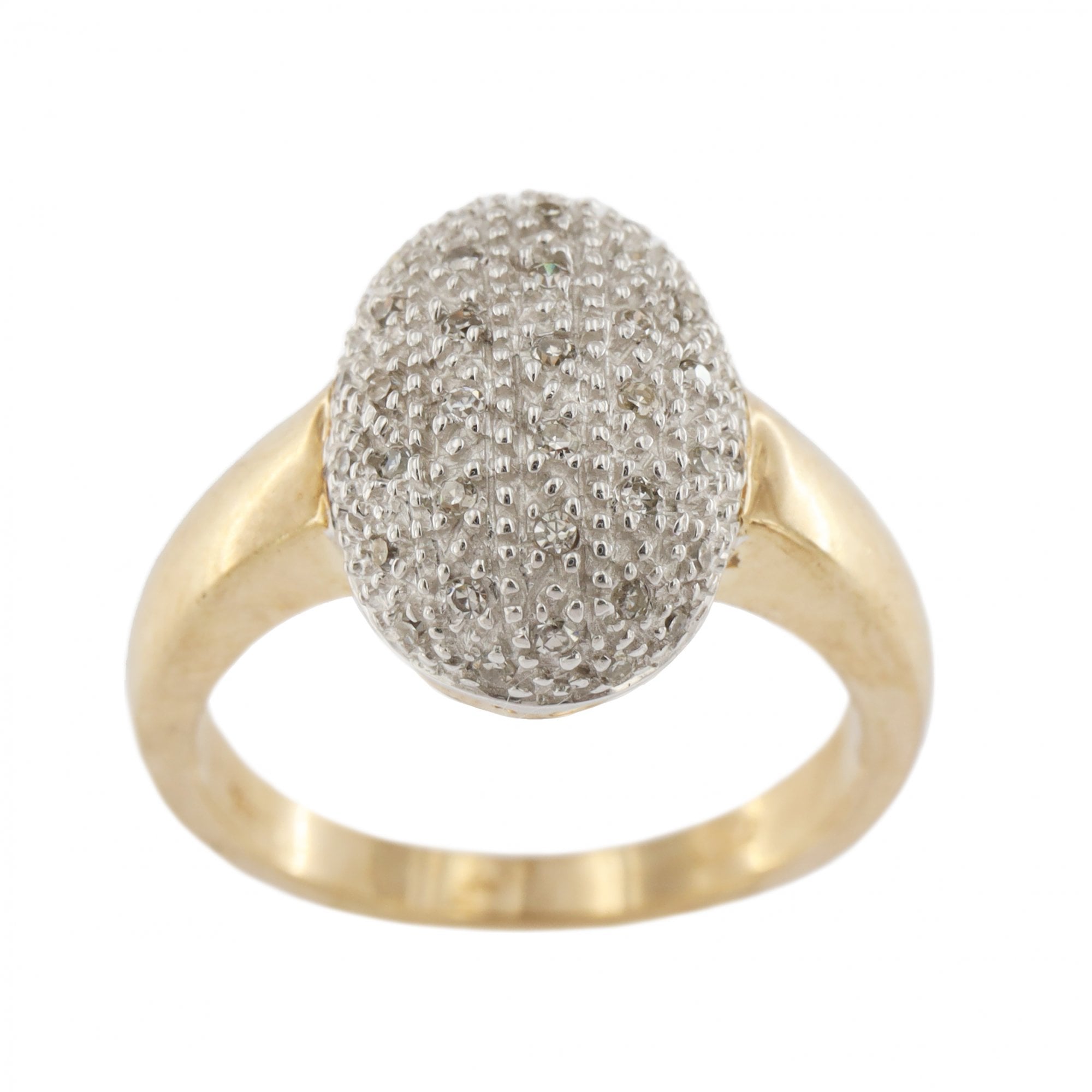 9ct Yellow Gold Diamond 0.50ct Multi Stone Cluster Ring