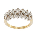 9ct Yellow Gold Diamond 0.50ct Double 1/2 Eternity Ring