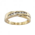 9ct Yellow Gold Diamond 0.15ct 1/2 Eternity Ring
