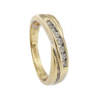 9ct Yellow Gold Diamond 0.15ct 1/2 Eternity Ring