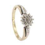 9ct Yellow Gold Diamond 0.20ct Cluster Ring