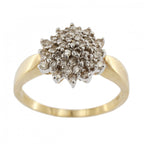 9ct Yellow Gold Diamond 0.50ct Cluster Ring