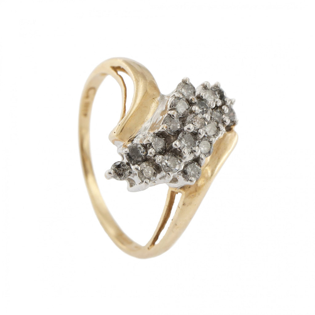 9ct Yellow Gold Diamond 0.50ct Cluster Ring