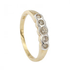 9ct Yellow Gold Diamond 0.25ct 5 Stone Ring
