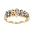 9ct Yellow Gold Diamond 0.20ct Cluster Ring