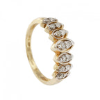 9ct Yellow Gold Diamond 0.20ct Cluster Ring