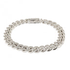 Silver Curb Cubic Zirconia Bracelet
