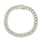 Silver Curb Cubic Zirconia Bracelet