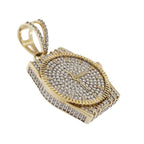 9ct Yellow Gold Cubic Zirconia Watch Pendant