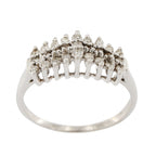 9ct Yellow Gold Diamond 0.25ct Marquise Cluster Ring