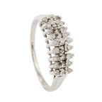 9ct Yellow Gold Diamond 0.25ct Marquise Cluster Ring