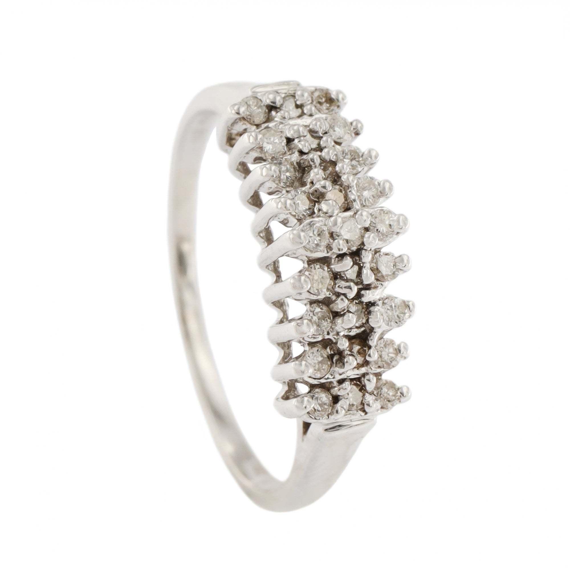 9ct Yellow Gold Diamond 0.25ct Marquise Cluster Ring