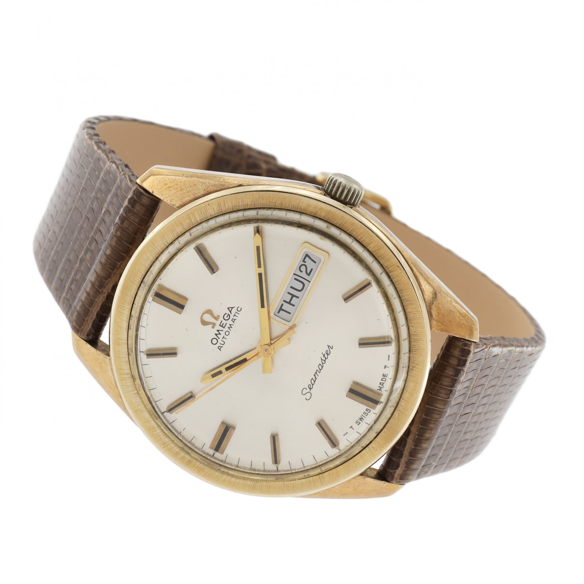 Omega 9ct Yellow Gold Seamaster Strap Watch