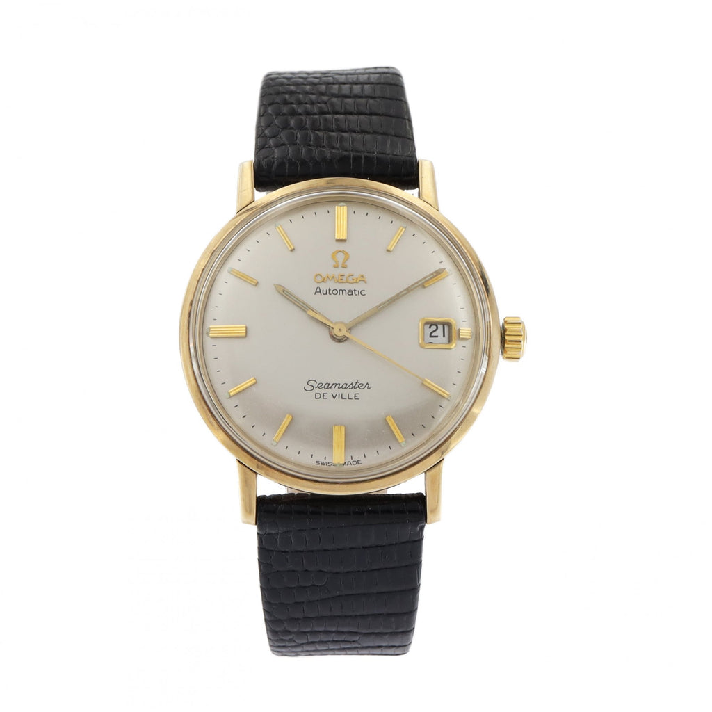 Omega Seamaster 9ct Yellow Gold Strap Watch