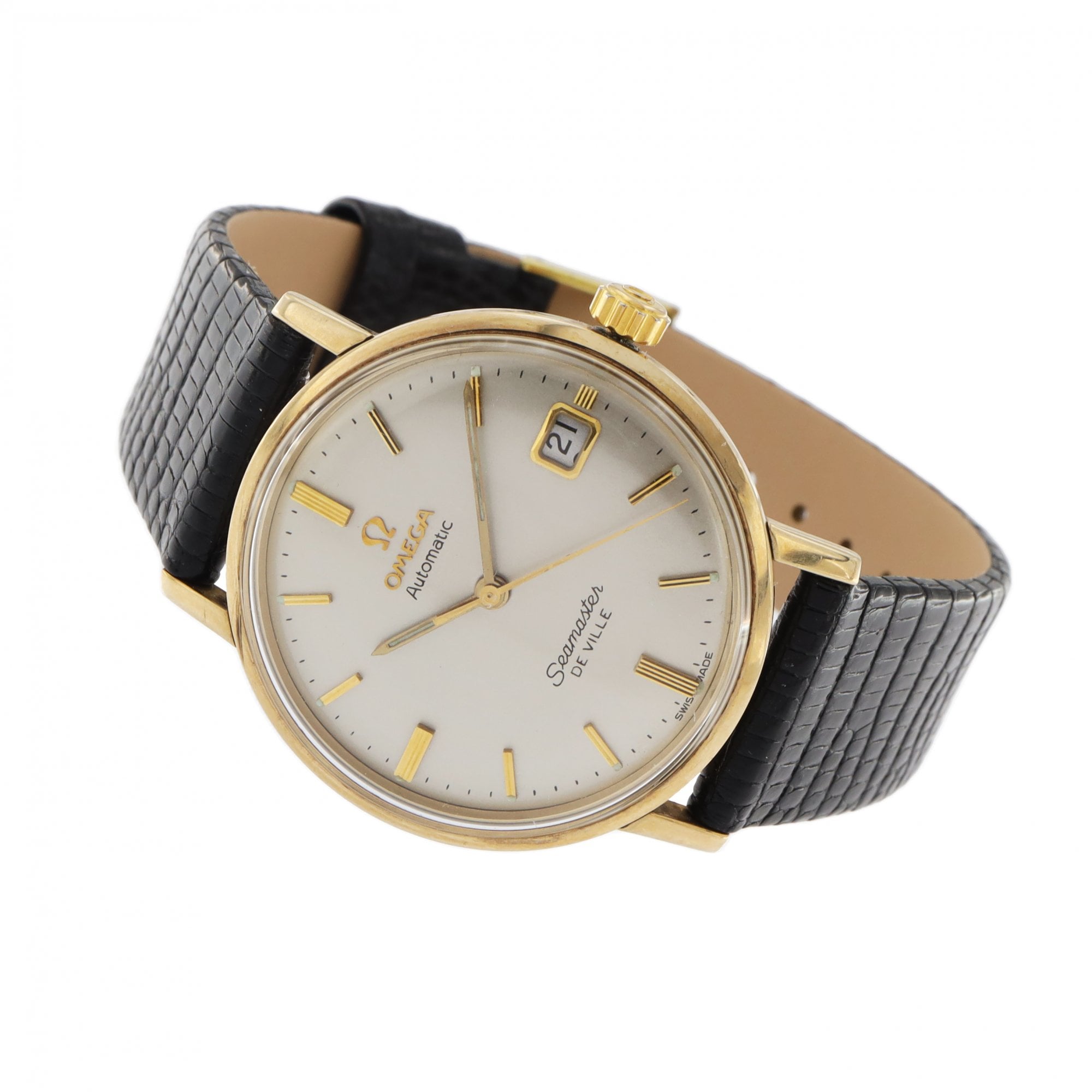 Omega Seamaster 9ct Yellow Gold Strap Watch