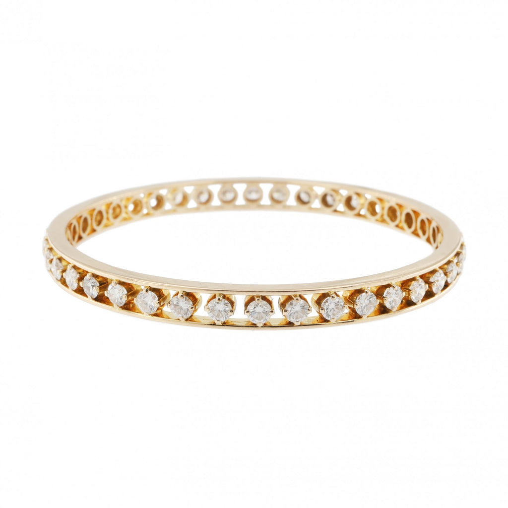 18ct Yellow Gold Diamond 5.54ct Bangle