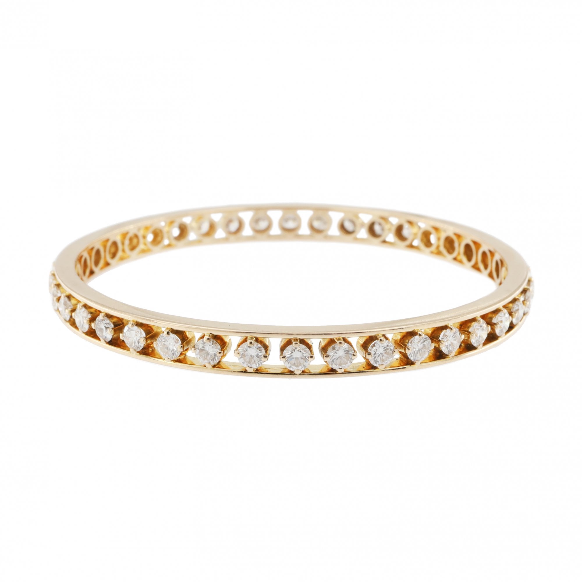 18ct Yellow Gold Diamond 5.54ct Bangle