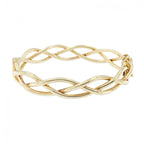 9ct Yellow Gold Twisted Woven Bangle
