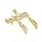 14ct Yellow Gold Filigree Chi Pendant