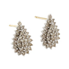 9ct Yellow Gold Diamond 1.25ct Cluster Pear Shape Earrings