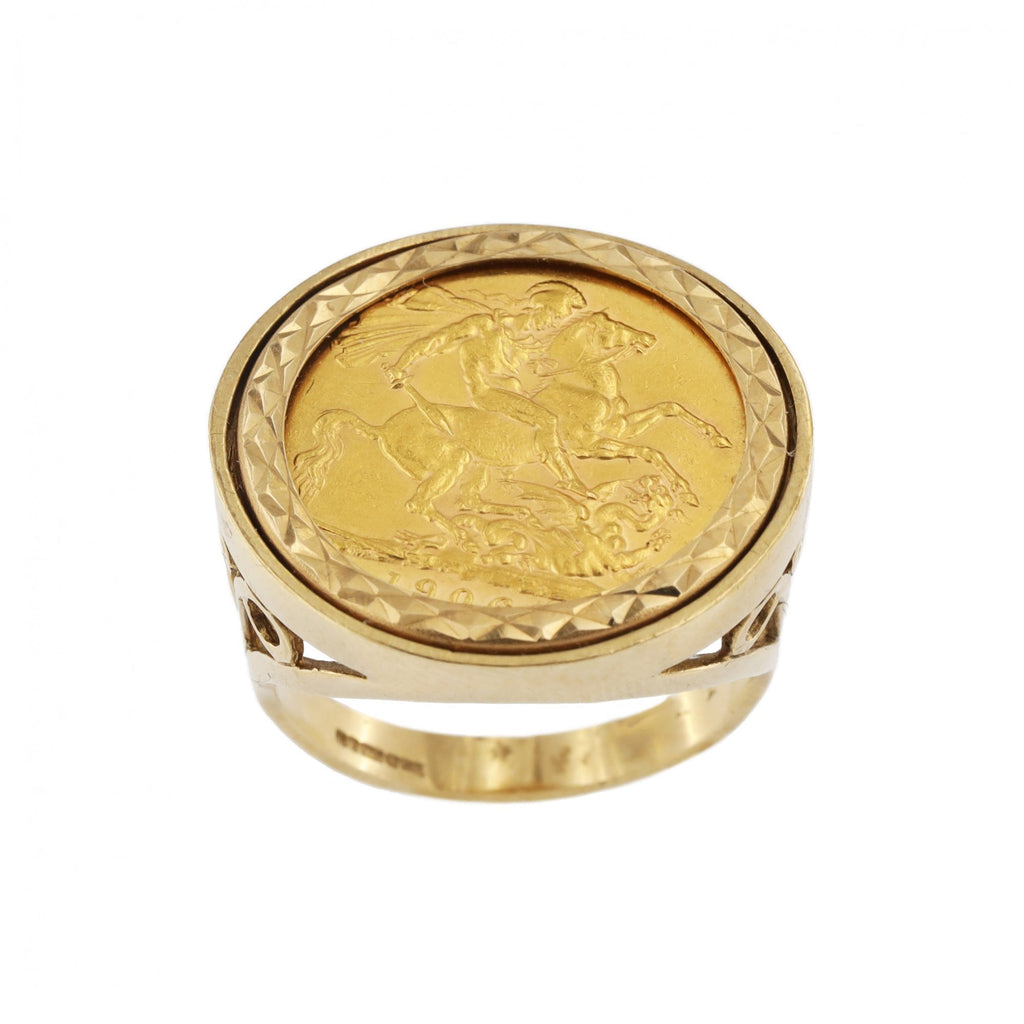 9ct Yellow Gold Full Sovereign Ring