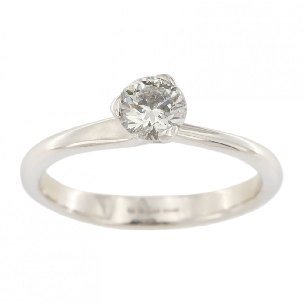 18ct White Gold Diamond 0.45ct Single Stone Ring
