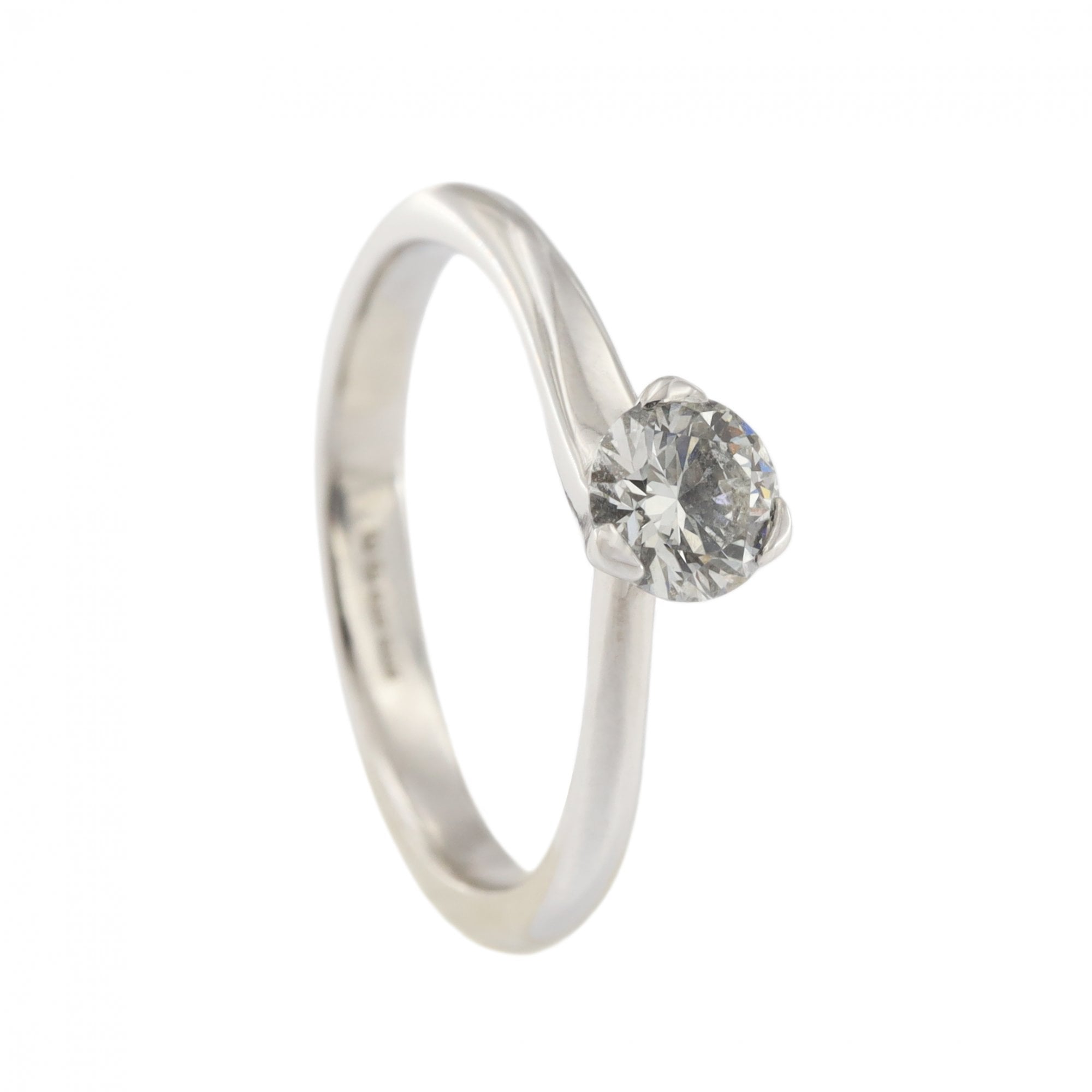 18ct White Gold Diamond 0.45ct Single Stone Ring