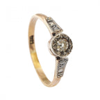 9ct Rose Gold Diamond 0.15ct Old Cut Solitaire Ring