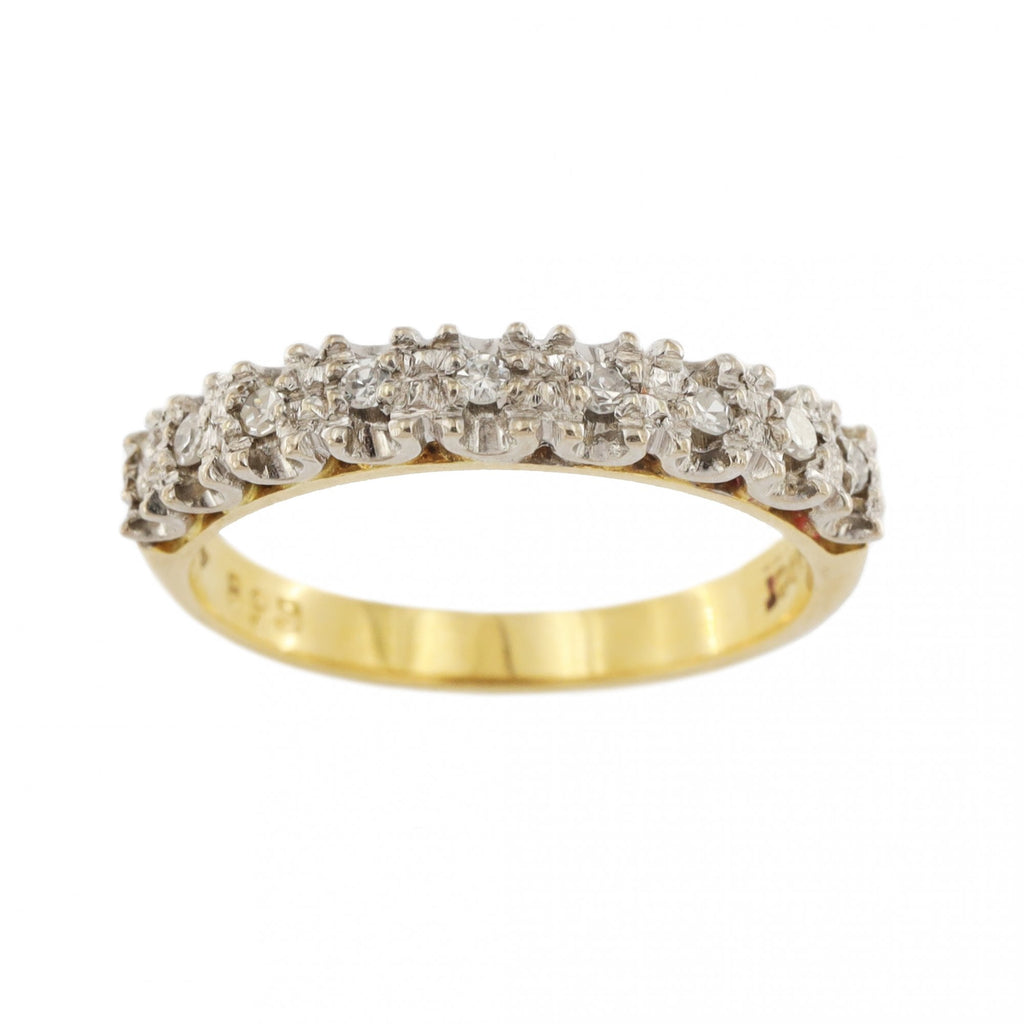 18ct Yellow Gold Diamond 0.20ct 1/2 Eternity Ring