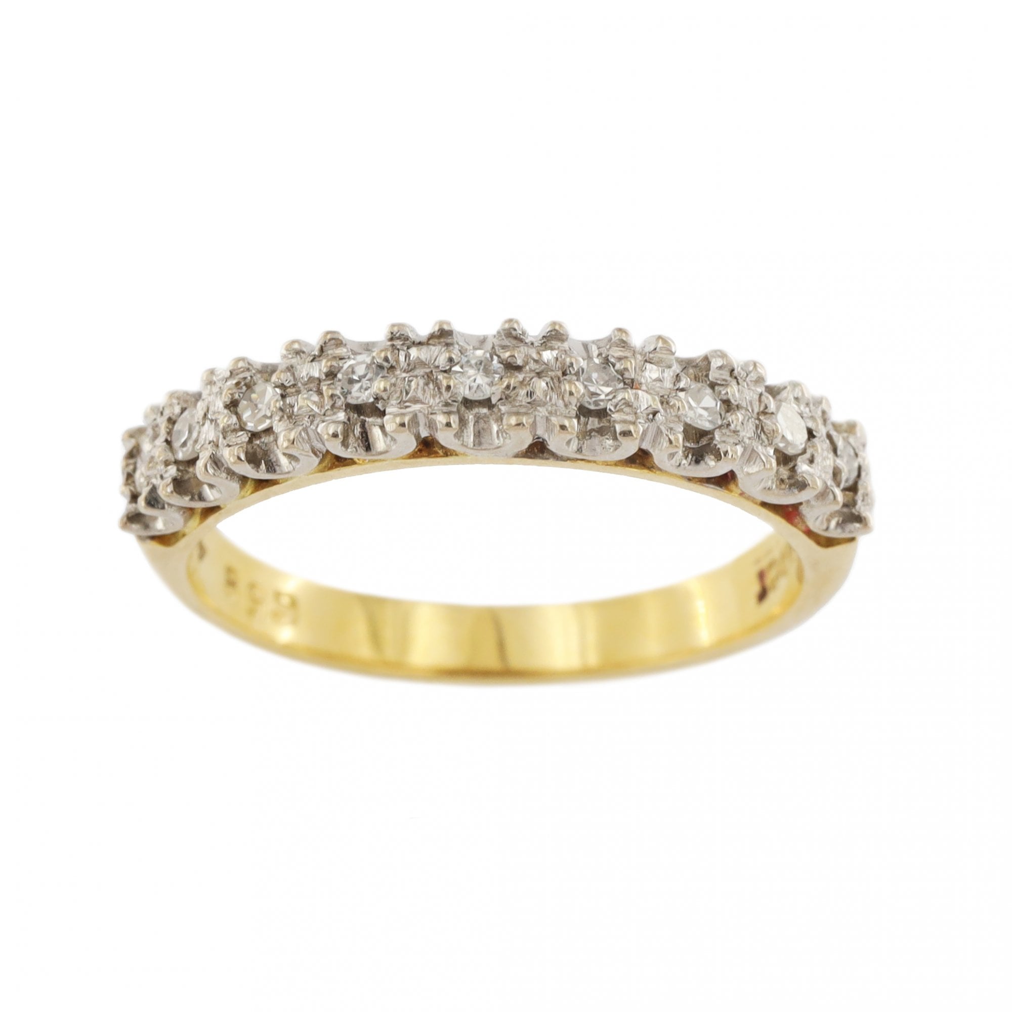 18ct Yellow Gold Diamond 0.20ct 1/2 Eternity Ring