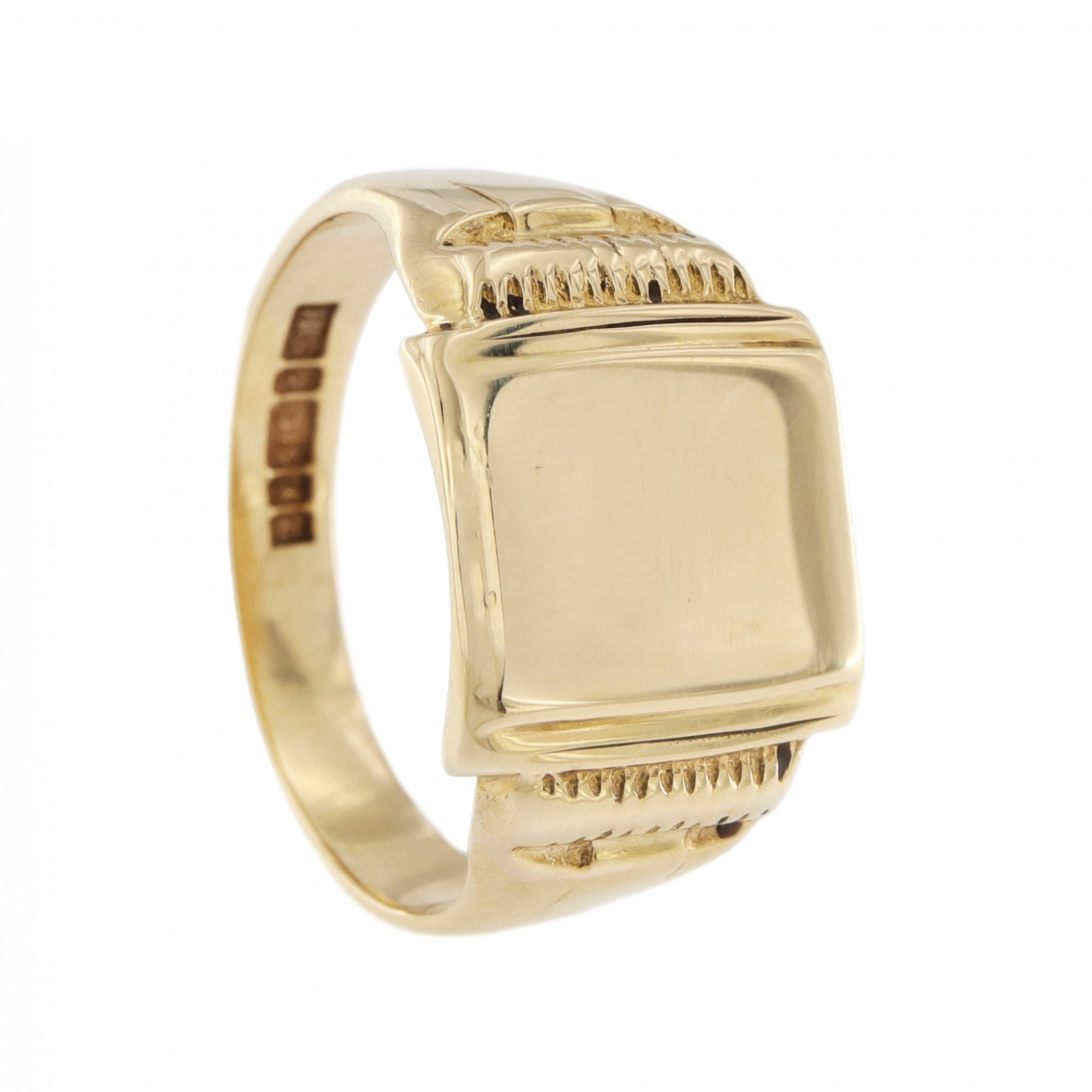 9ct Yellow Gold Signet Square Ring