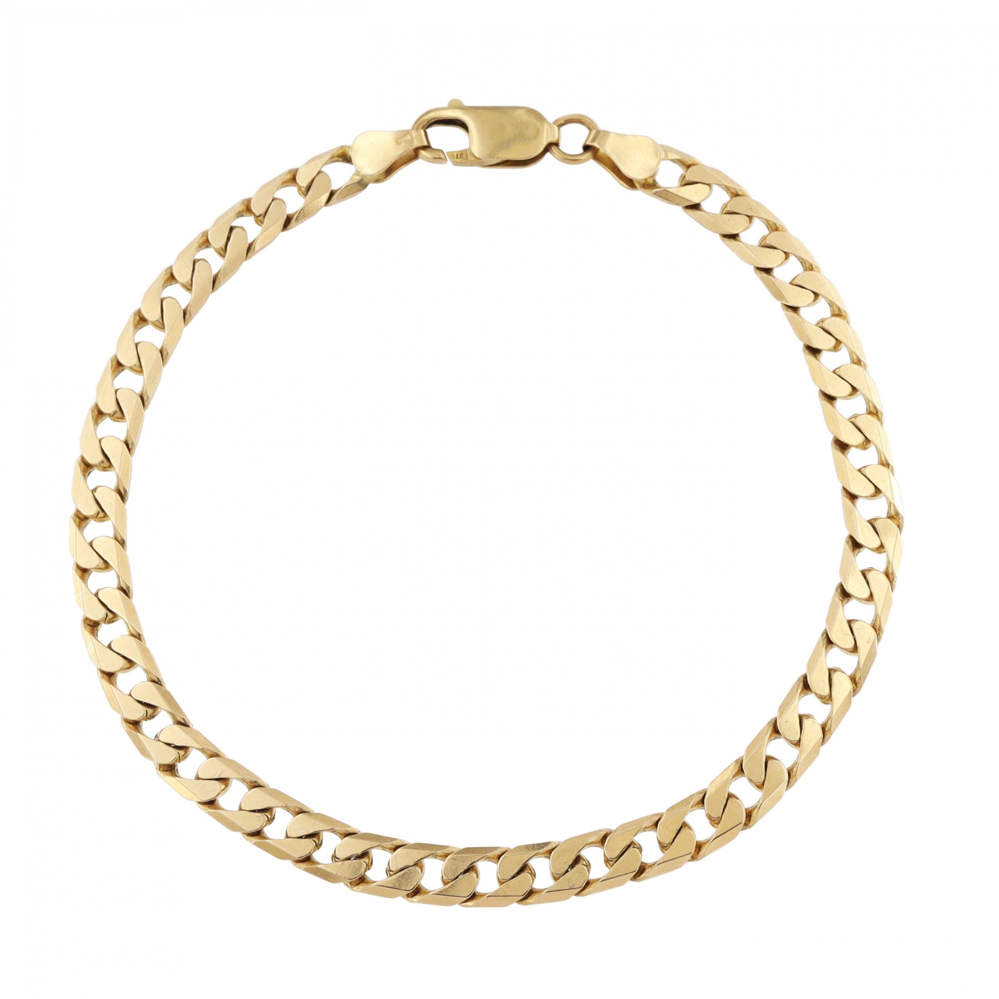 9ct Yellow Gold Curb Chain 7.5"