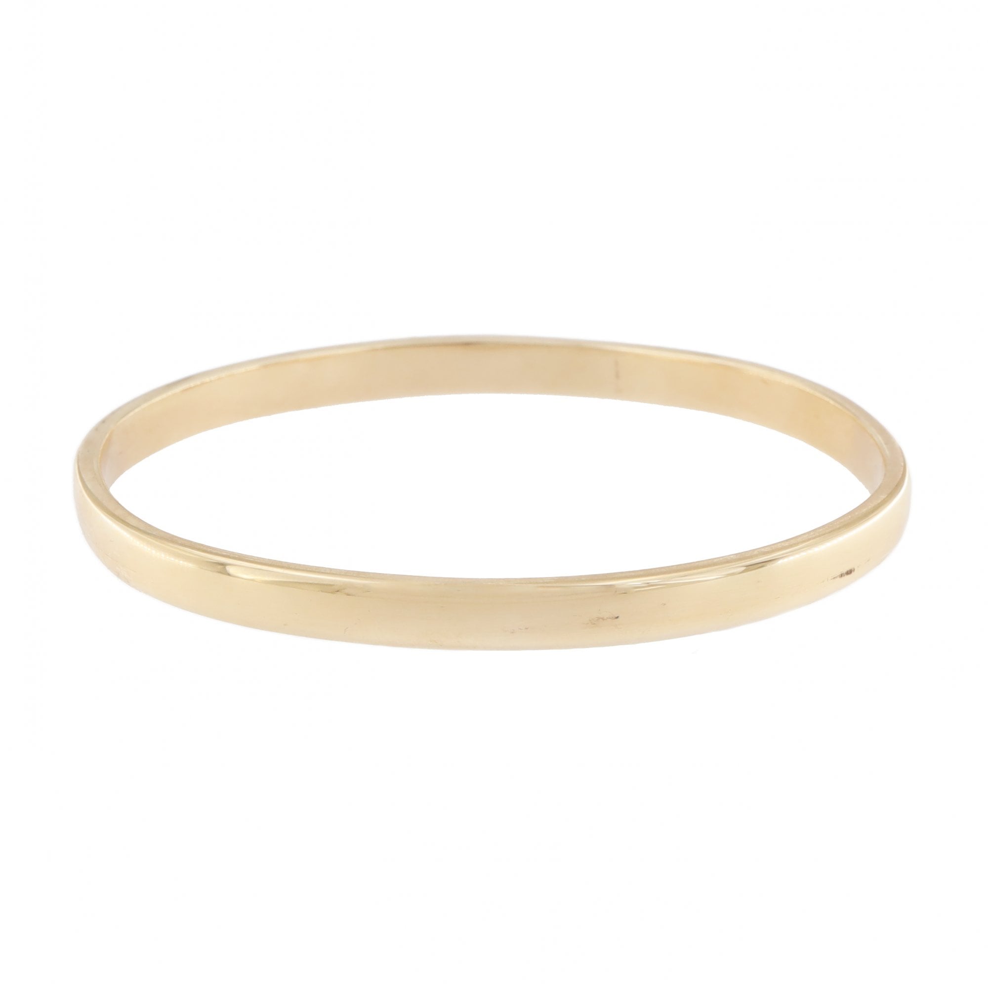 9ct Yellow Gold Oval Solid Bangle