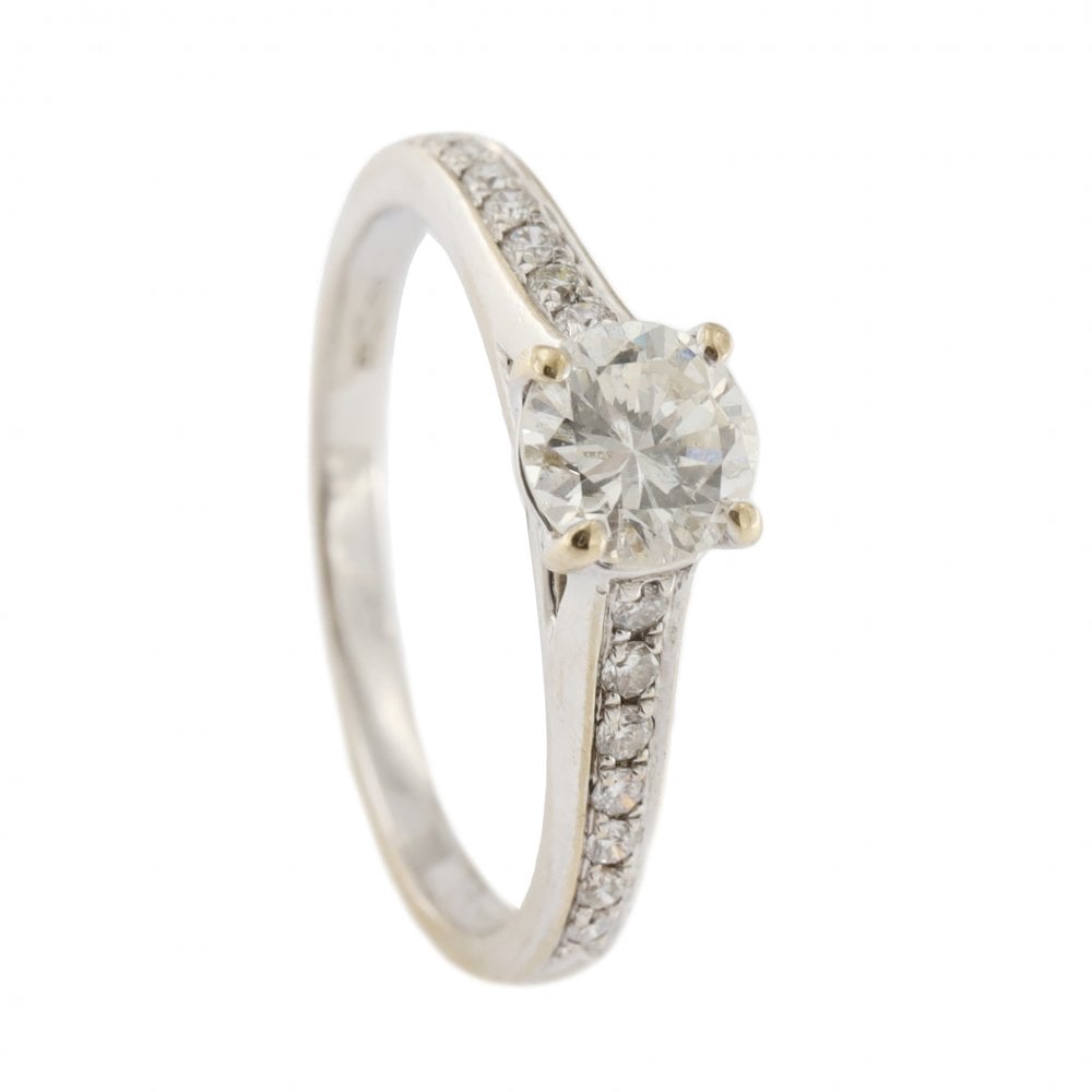 18ct White Gold Diamond 0.50ct Single Stone Ring