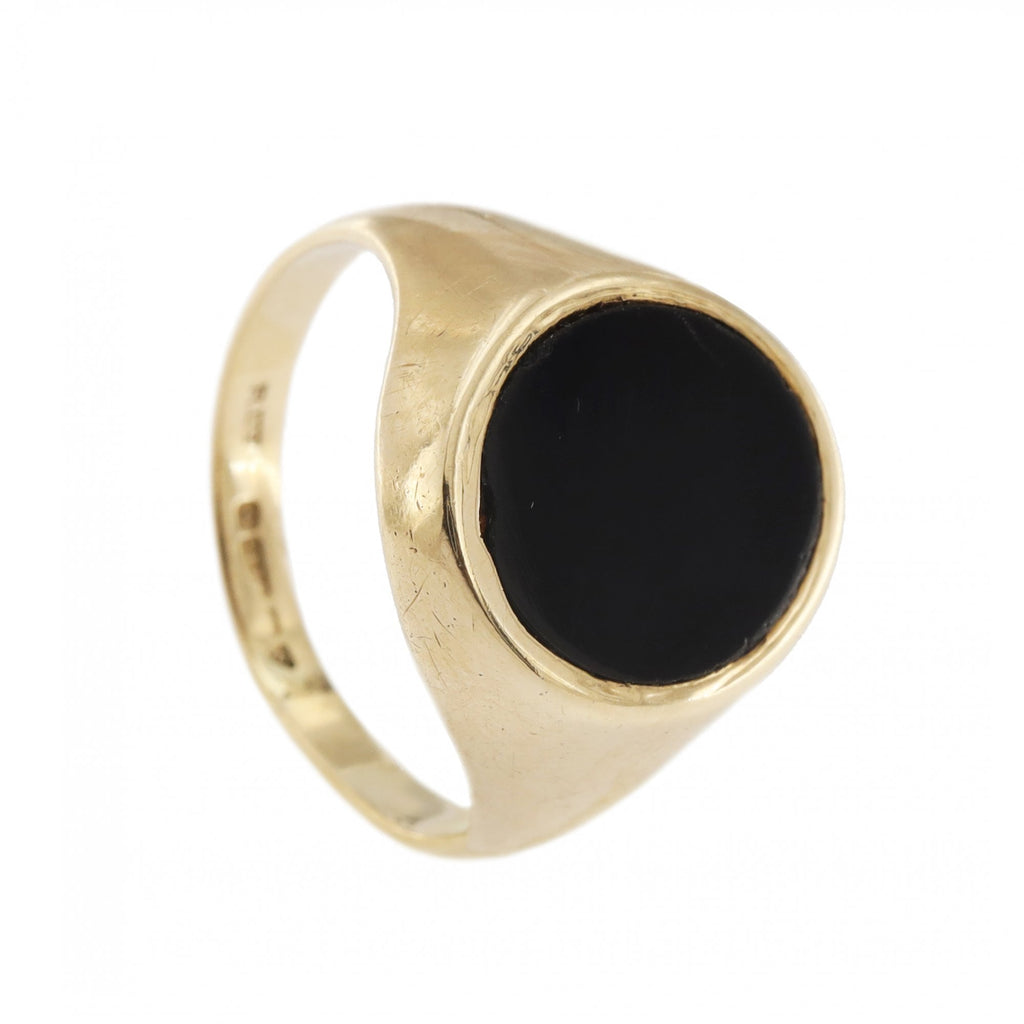 9ct Onyx Oval Signet Ring