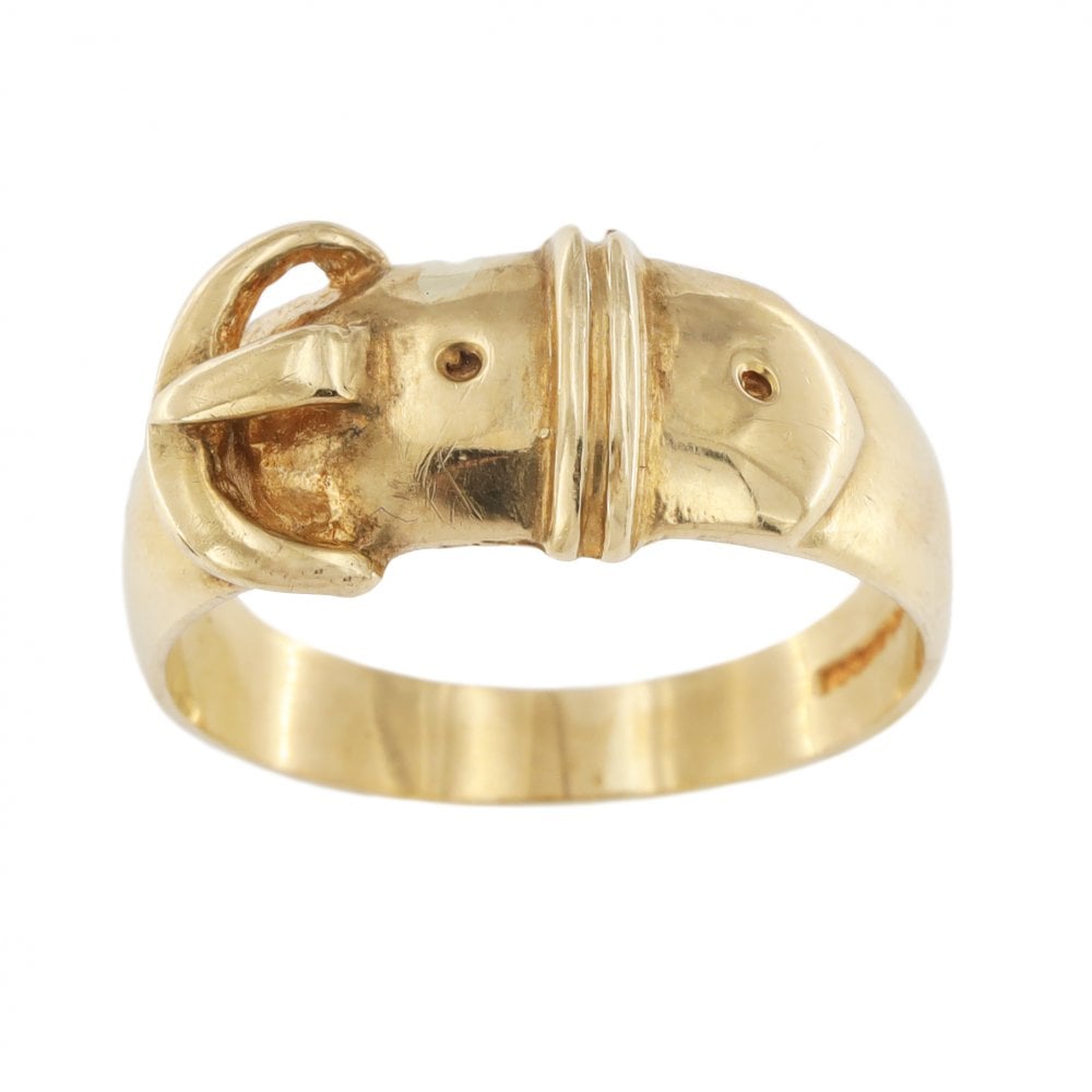 9ct Yellow Gold Buckle Ring