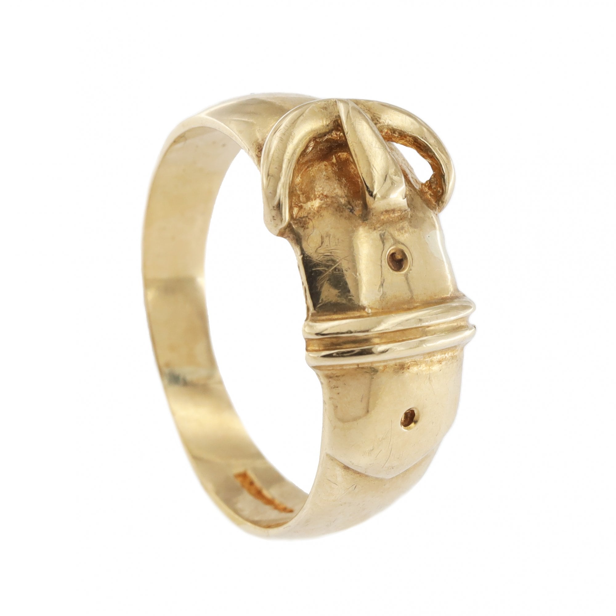 9ct Yellow Gold Buckle Ring