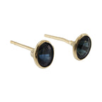 9ct Yellow Gold Oval Sapphire Stud Earrings