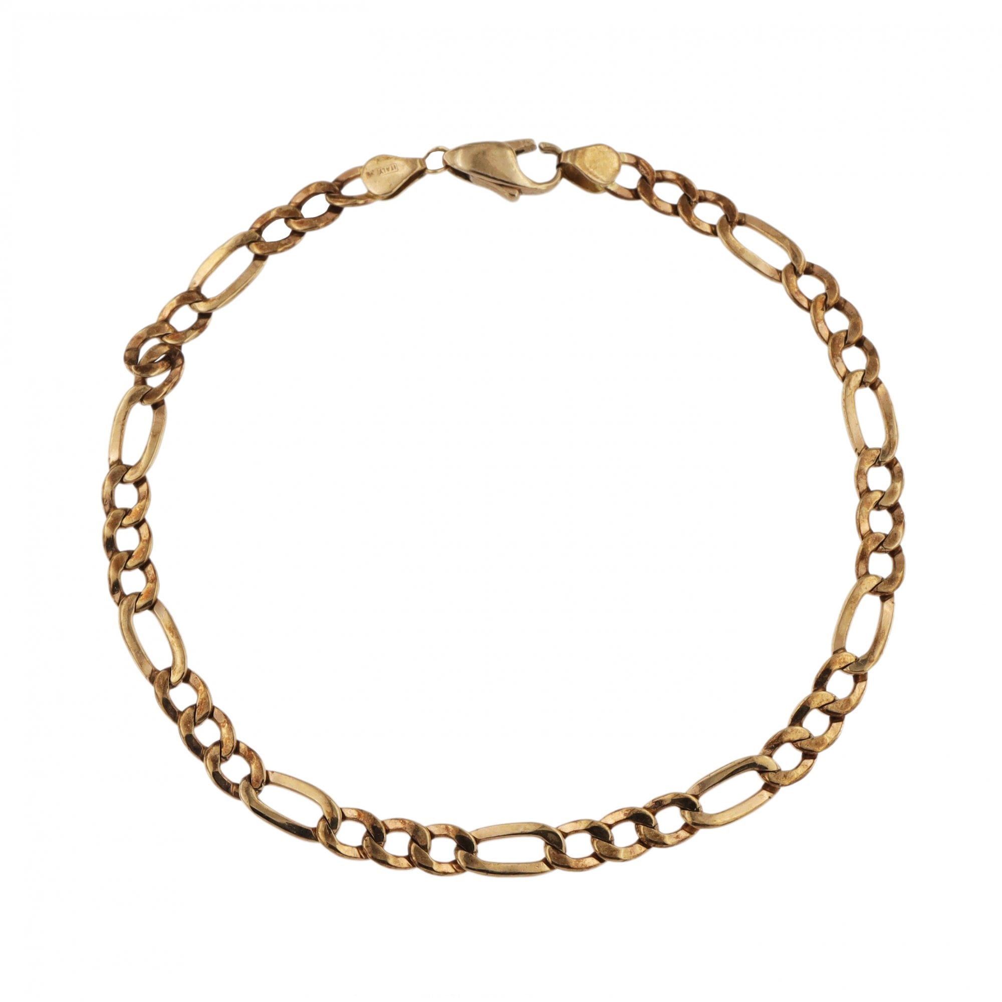 9ct Yellow Gold Figaro Bracelet