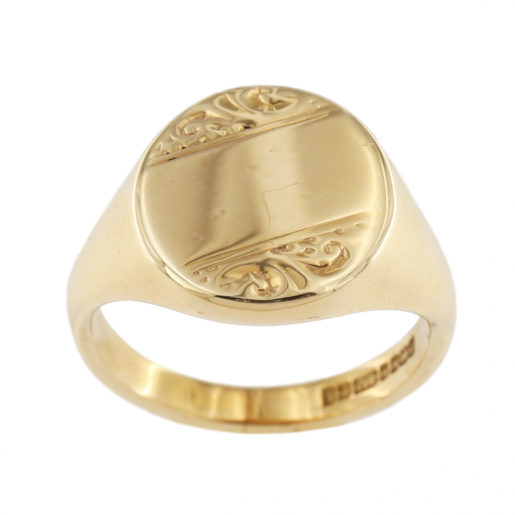 9ct Yellow Gold Oval Signet Ring