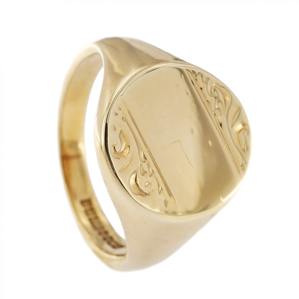 9ct Yellow Gold Oval Signet Ring