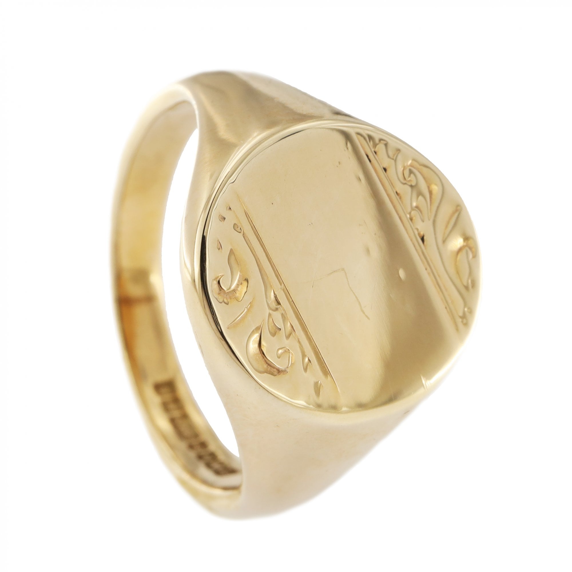 9ct Yellow Gold Oval Signet Ring