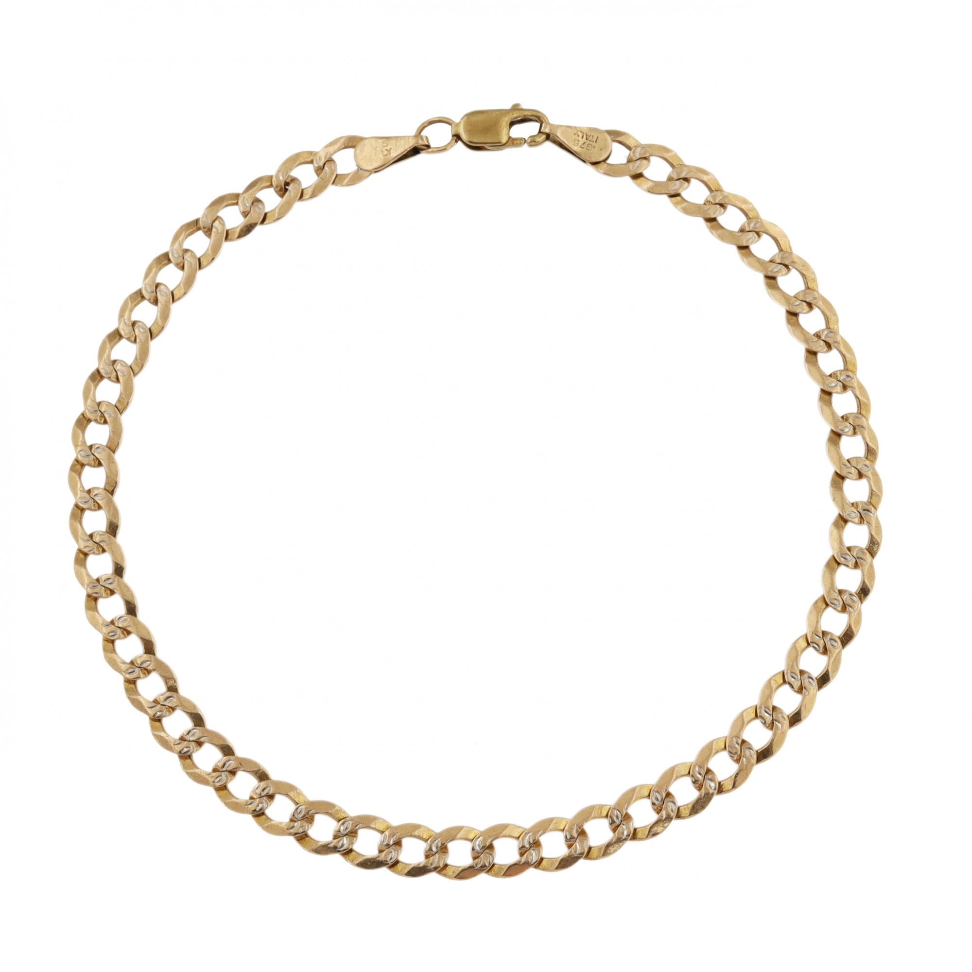 9ct Yellow Gold Curb Bracelet