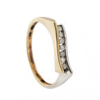 9ct Yellow Gold Diamond 0.15ct 7 Stone Ring