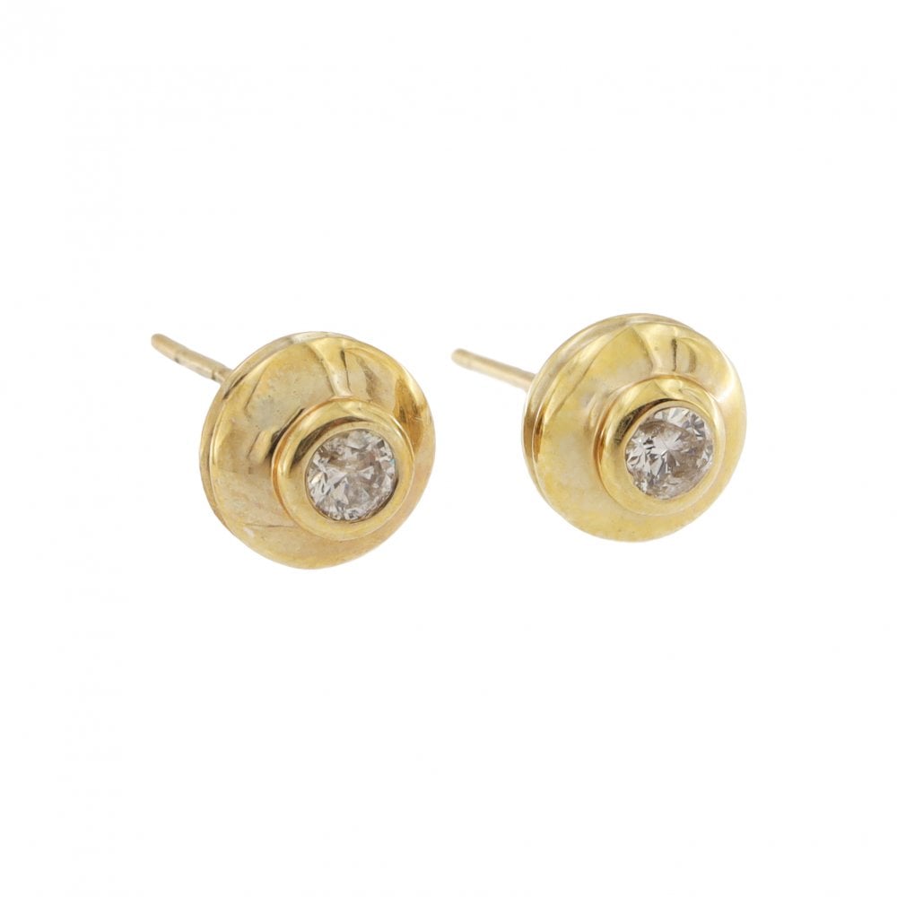 9ct Yellow Gold Diamond 0.15ct Stud Earrings