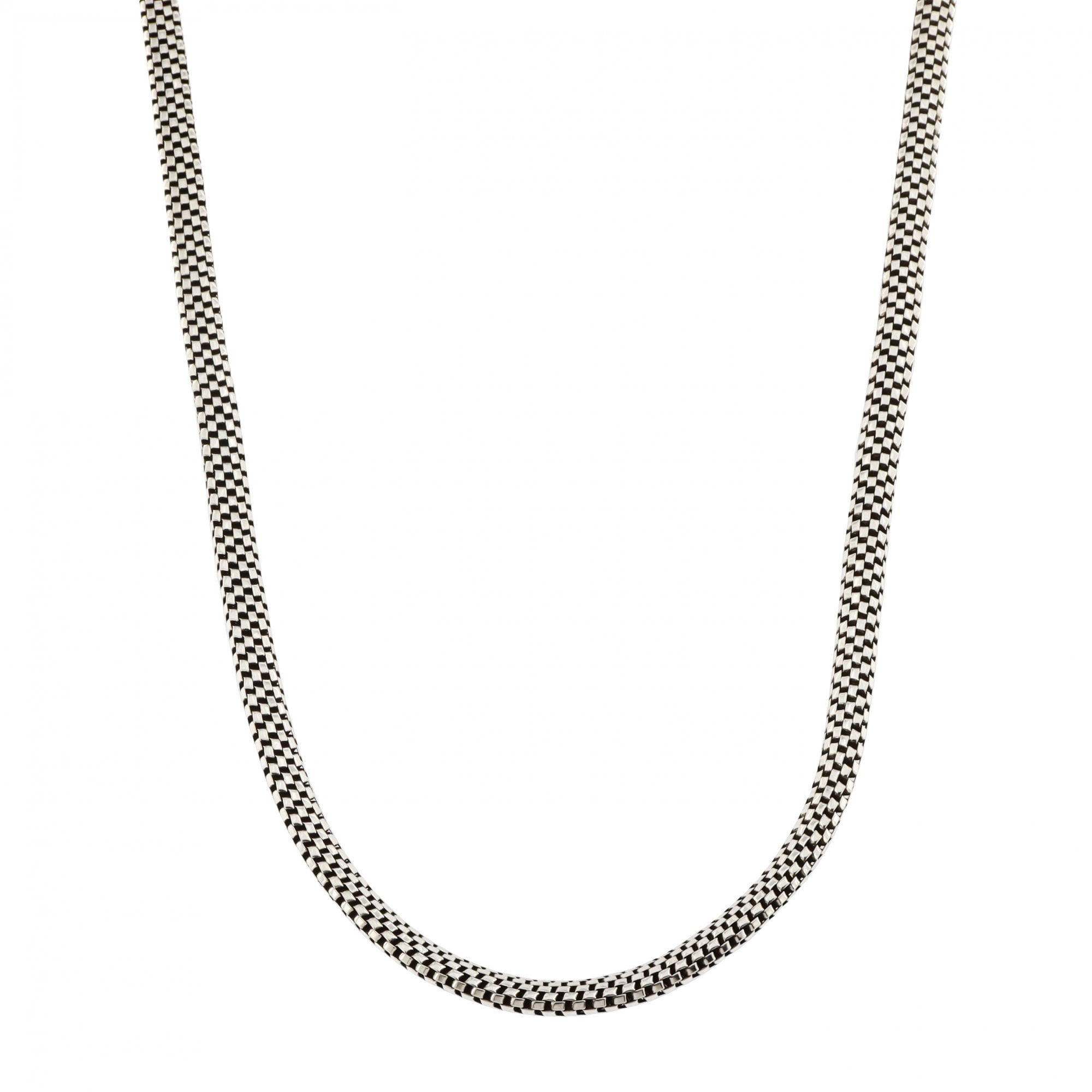 Silver Fancy Necklet 22"