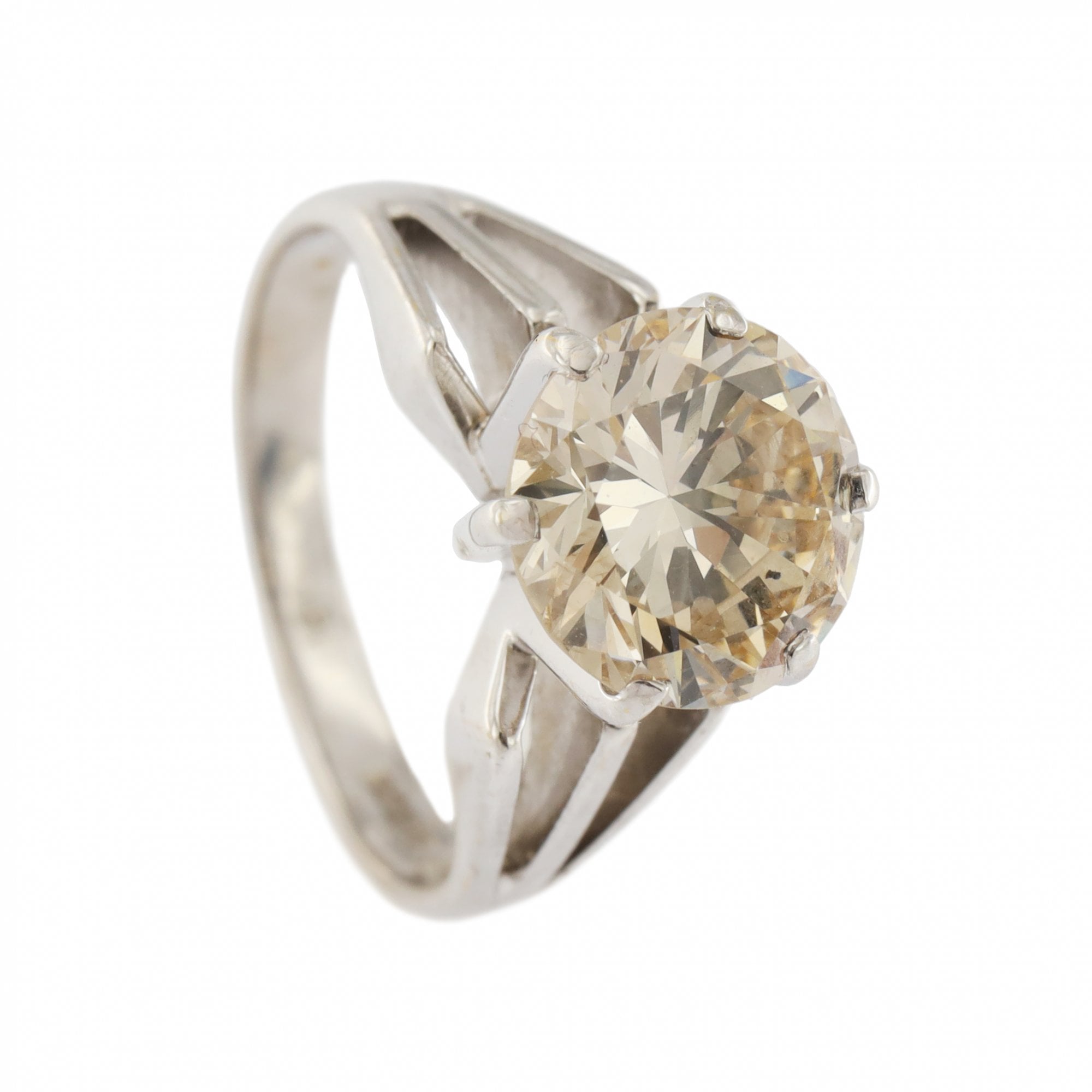 14ct White Gold Diamond 2.25ct Approx Single Stone Ring