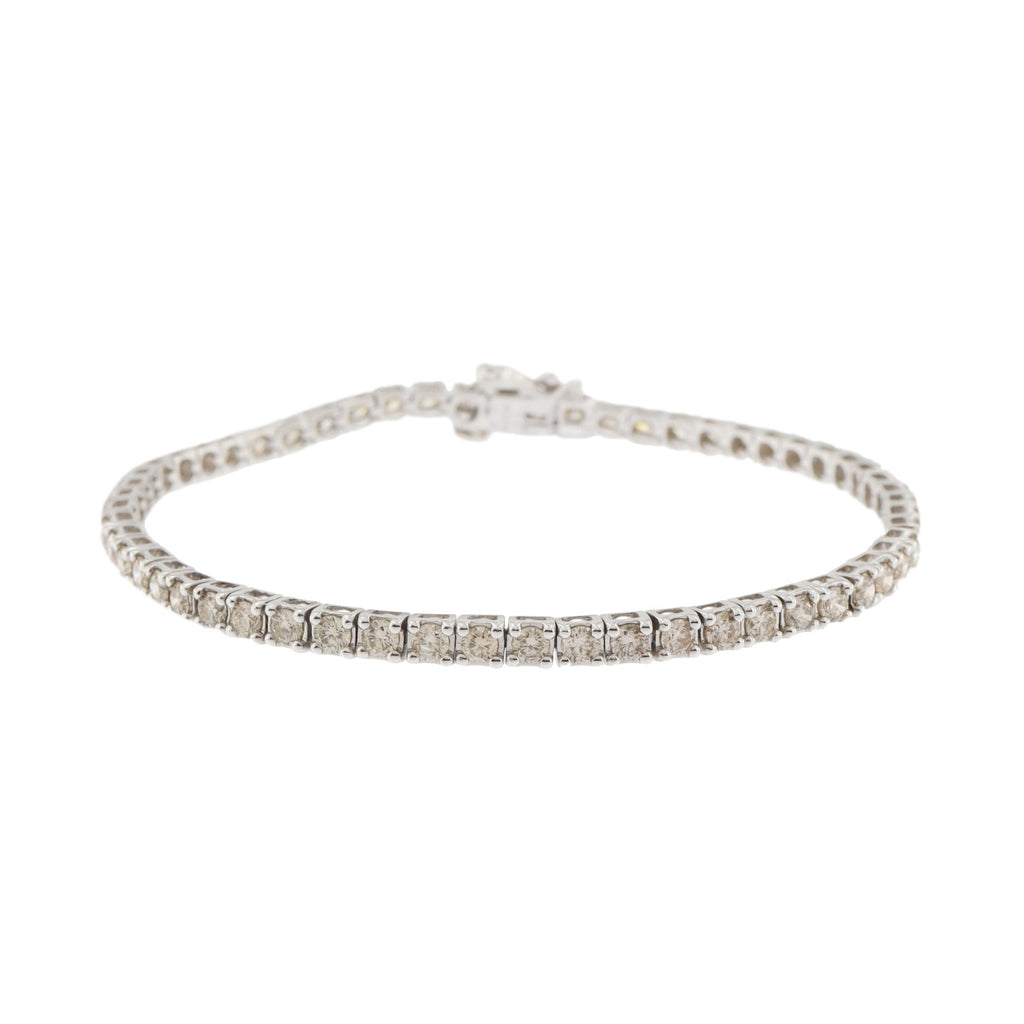 9ct White Gold Diamond 3.10ct Line Bracelet